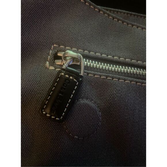 Cole Haan Men’s Canvas Leather Messenger Shoulder Bag Laptop Briefcase - Picture 8 of 14